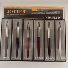 1994 Parker Jotter Ball Pens Medium Point, Black Ink: 78032 & 13332 Made In USA picture