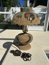 Vintage Navajo Sand Art Lamp Signed “ERB” El Roy Begay? Tested, 9.5X”15.5” picture