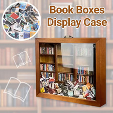 Mini Book Boxes Display Case Cabinet Bookshelf Toy(Bookshelf+Mini Books) picture