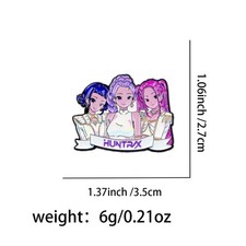 K-Pop Demon Hunter Girl Group Enamel Pin - Cute Kpop Fan Badge picture