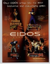 Eidos Interactive Tomb Raider 3 Fighting Force 64 Game Art 1998 Vintage Print Ad picture