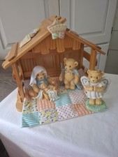 1992-93 THE CHERISHED TEDDIES 4 PIECE NATIVITY SET BY ENESCO IN BOX picture