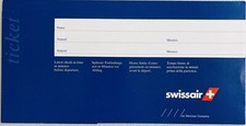 Swissair Airlines Ticket Jacket -  Blue w/ Logo on Cover picture