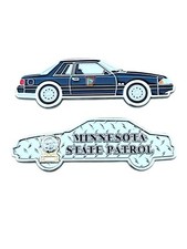 Minnesota State Patrol 1989 SSP Fox Body Mustang Challenge Coin Blue Trooper 6P picture