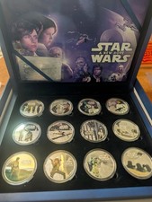 Star Wars IV: A New Hope Silver Plated 12-Coin Set w/ Display Box & Certificate picture