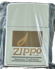 Vintage 1993 Zippo Collectors Club Lighter American Traditional IX NOS Sealed picture