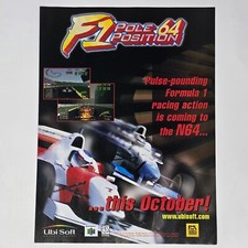 F1 Pole Position 64 Nintendo 64 N64 Pulse Pounding Print Ad/Poster Promo Art picture