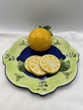 Vintage Bella Casa By Ganz 3D Fruit Plate Kitchen Decor picture