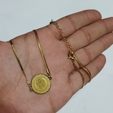 King Tutankhamun Coin Necklace, Egyptian Jewelry, Ancient Egypt, Royal Gift. picture