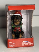 2010 PetSmart Luv-A-Pet Rottweiler Christmas Ornament Holiday Dog In Box NIB picture