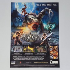 Untold Legends PlayStation 2 PS2 PSP Authentic Magazine Ad picture