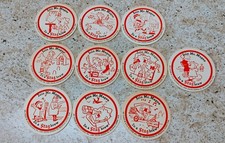 Vintage 1958 Stag Beer Mr. Magoo Beer Coasters lot of 10 picture