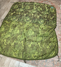 VTG 1970 U.S. Military Vietnam War ERDL Camo Poncho Liner Center Seam Woobie picture