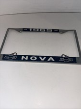 Vintage 1965 Chevrolet Nova Booster License Plate Frame Chevy METAL picture