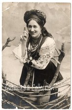 1900s.  Antique photo. Ukrainian theater actress Lyubov Lynytska. Vyshyvanka picture