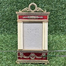 1989 AUTHENTIC TERRAGRAFICS GOLD GILT RED ENAMEL RUSSIAN INSPIRED PICTURE FRAME picture