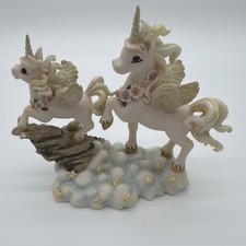 1999 Hamilton Collection Rainbow Dreams On My Own Pegasus Unicorn Figurine 1138 picture