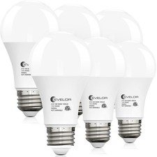 evelor 6-Packs A19 LED Light Bulbs,100 Watt Equivalent 6 Pcs, Daylight 5000k picture
