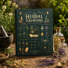 The Herbal Grimoire Plants Potions Herbalism Magic Rituals Witchcraft A5 Book 📖 picture