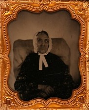 Creepy Looking Old Woman Dated 1859 (1/6 Plate Ambrotype) picture