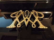 Historic WILLIAMSBURG Heavy Solid Brass Trivet ~ William and Mary ~ Circa 1950 picture