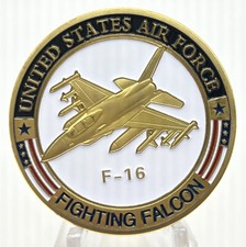 * US Air Force F-16 Fighting Falcon Challenge Coin New In An Airtight Capsule picture