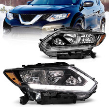 Headlight Assembly for 2014 2015 2016 Nissan Rogue Clear Lens Black Housing with picture