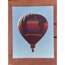 Vintage Apple Computer Rainbow Logo Hot Air Balloon Original Photo Print 1981 picture
