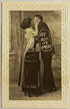 Antique Embossed Romance Postcard 