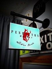 Pendleton Whisky Hanging LED Light Box Sign USB Powered Bar Decor picture