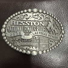 Vintage 2008 50th Anniversary Hesston NFR Belt buckle picture