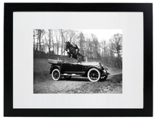 1923 Race Horse Tipperary Jumping a Car Retro Matted & Framed Picture Photo picture