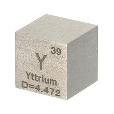 Yttrium-Cube,10mm Y Density Cube High Density Element Cube Unique Metal Cube picture