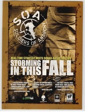 SOA: Soldiers of Anarchy PC 2002 Video Game Print Ad/Poster Official Big Box Art picture