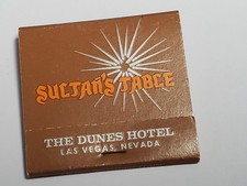 Vtg 1960s Matchbook - SULTAN'S TABLE Restaurant, Dunes, Las Vegas NEW picture
