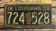 1956 Louisiana Pelican License Plate - Original - Barn Find - 724 528 picture