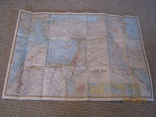 VINTAGE LANDS OF THE BIBLE TODAY HUGE MAP National Geographic December 1967 picture