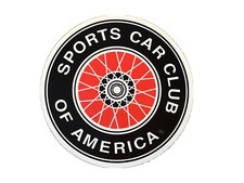 SCCA Sports Car Club of America Outside  sticker decal 2 1/2” Round ** picture