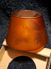 PartyLite 2020 Joy of Autumn Mini Barrel Jar Shade Fall P90487 Amber picture