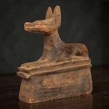 Rare Ancient Egyptian Antiquities God Anubis Unique Statue Pharaonic Rare BC picture
