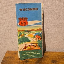 1947 Phillips 66 Vintage Road Map: Wisconsin Full Fold Out picture
