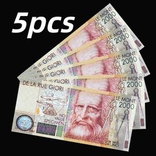 5 PCS De La Rue GIORI, Leonardo Da Vinci, Test Note/Specimen 2000, UNC picture
