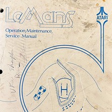 Atari LeMans Arcade Video Game Manual Parts ORIGINAL picture