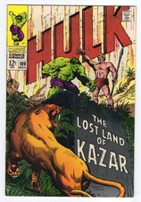 Incredible Hulk 109 1968 Marvel Comics VG/F 5.0 Zabu Kazar Thunderbolt Ross picture