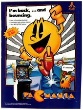 Atari Pac-Mania Arcade Video Game Magazine Ad 1987 