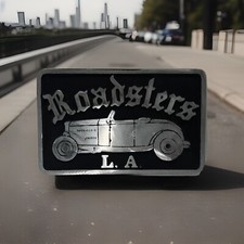 Vintage Cast Aluminum Roadsters L.A. RARE Car Club Plaque Collectable Nostalgia picture