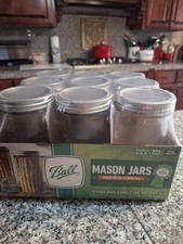 NEW Discontinued Ball Mason Canning Jars 24 oz Pint And A Half Sealed Case Of 9 picture