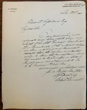 ALBERT WEINERT NOTED SCULPTOR AUTOGRAPH LETTER SIGNED New York City Art History picture