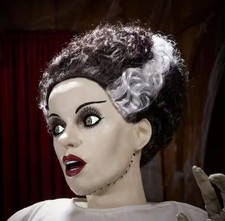 6 FT ANIMATED LED BRIDE OF FRANKENSTEIN HALLOWEEN ANIMATRONIC PROP picture