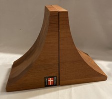 Vintage Brostrom Danish Modern Teak Bookends 6 1/4” X 4 1/4” X 4 3/8” picture